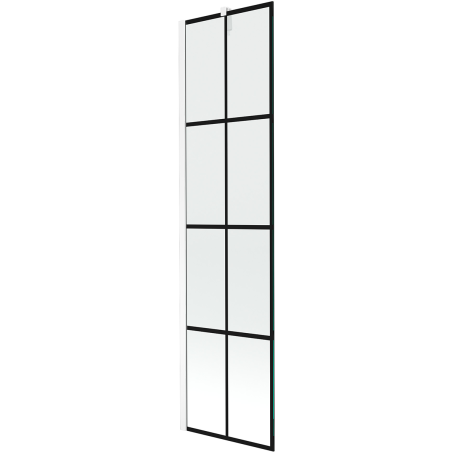 Mexen Next 1-wing bathtub screen 50 x 150 cm, Black pattern, White - 895-050-000-00-77-20