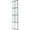 Mexen Next 1-panel bath screen 50 x 150 cm, black grid, white - 895-050-000-00-77-20