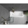 Mexen Next 1-wing bathtub screen 50 x 150 cm, Black pattern, Gold - 895-050-000-00-77-50