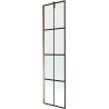 Mexen Next 1-panel shower screen 50 x 150 cm, black grid, rose gold - 895-050-000-00-77-60