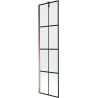 Mexen Next 1-wing bathtub screen 50 x 150 cm, Black pattern, Rose gold - 895-050-000-00-77-60