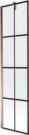 Mexen Next 1-panel shower screen 50 x 150 cm, black grid, rose gold - 895-050-000-00-77-60