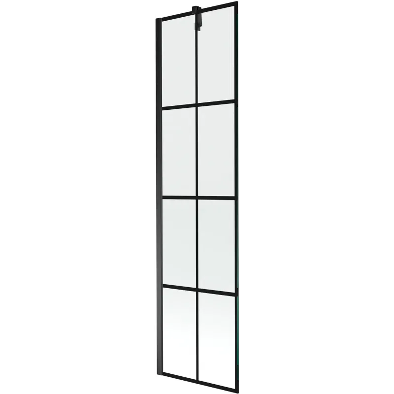 Mexen Next 1-panel shower screen 50 x 150 cm, black grid, black - 895-050-000-00-77-70