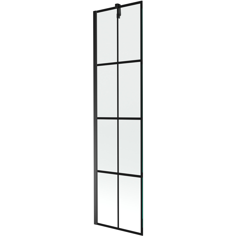 Mexen Next 1-wing bathtub screen 50 x 150 cm, Black pattern, Black - 895-050-000-00-77-70