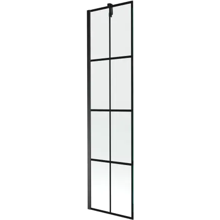 Mexen Next 1-panel shower screen 50 x 150 cm, black grid, black - 895-050-000-00-77-70