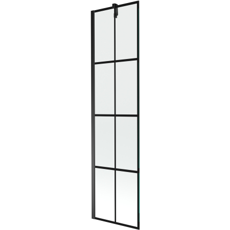 Mexen Next 1-wing bathtub screen 50 x 150 cm, Black pattern, Black - 895-050-000-00-77-70