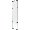 Mexen Next 1-winged Bath Screen 50 x 150 cm, Black Grid, Black - 895-050-000-00-77-70