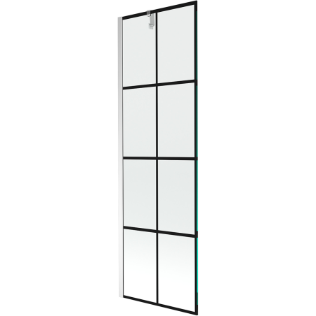 Mexen Next 1-wing bathtub screen 60 x 150 cm, Black pattern, Chrome - 895-060-000-00-77-01