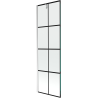 Mexen Next 1-wing Bath Screen 60 x 150 cm, Black Grid, Chrome - 895-060-000-00-77-01
