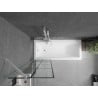 Mexen Next 1-wing bathtub screen 60 x 150 cm, Black pattern, White - 895-060-000-00-77-20