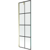 Mexen Next 1-wing bathtub screen 60 x 150 cm, Black pattern, Gold - 895-060-000-00-77-50