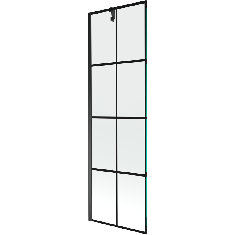 Mexen Next 1-wing bathtub screen 60 x 150 cm, Black pattern, Black - 895-060-000-00-77-70