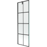 Mexen Next 1-wing bath screen 60 x 150 cm, black grid, black - 895-060-000-00-77-70
