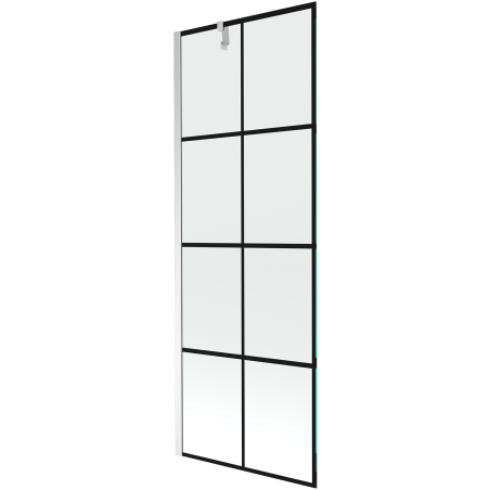 Mexen Next 1-wing bathtub screen 70 x 150 cm, Black pattern, Chrome - 895-070-000-00-77-01
