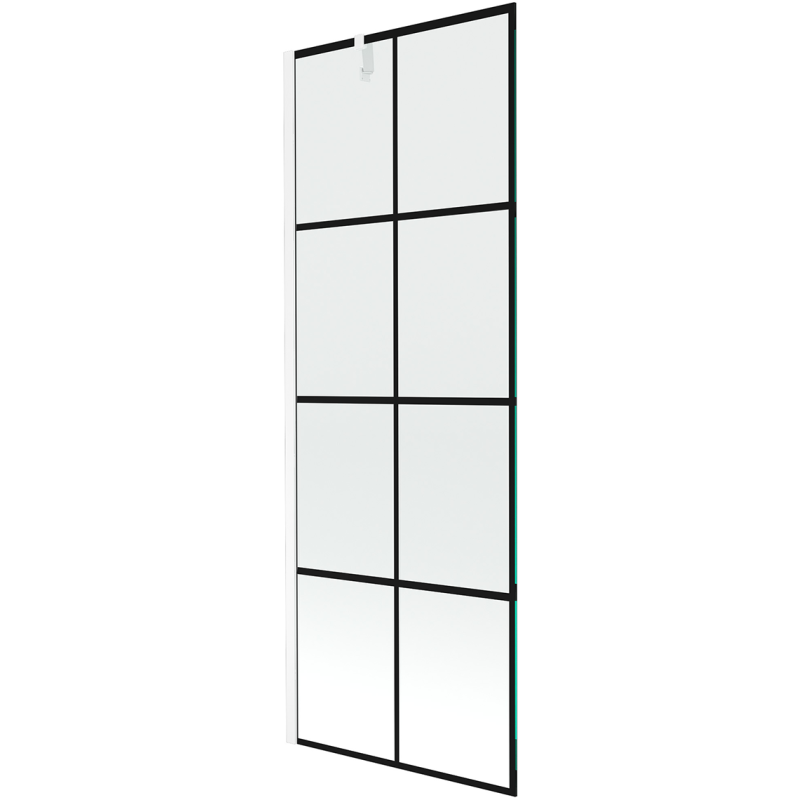 Mexen Next 1-wing bathtub screen 70 x 150 cm, Black pattern, White - 895-070-000-00-77-20