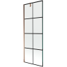 Mexen Next 1-panel Shower Partition 70 x 150 cm, Black Grid, Rose Gold - 895-070-000-00-77-60