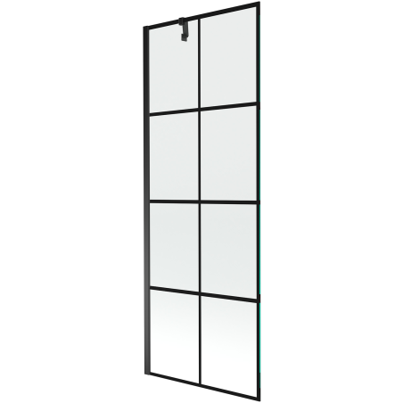 Mexen Next 1-panel shower screen 70 x 150 cm, black grid, black - 895-070-000-00-77-70
