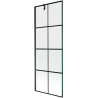 Mexen Next 1-panel bath screen 70 x 150 cm, black grid, black - 895-070-000-00-77-70