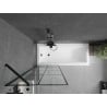 Mexen Next 1-panel bath screen 70 x 150 cm, black grid, black - 895-070-000-00-77-70