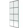 Mexen Next 1-leaf shower screen 80 x 150 cm, black grid, white - 895-080-000-00-77-20