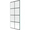 Mexen Next 1-wing bathtub screen 80 x 150 cm, Black pattern, White - 895-080-000-00-77-20
