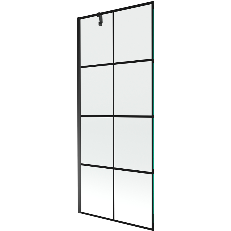 Mexen Next 1-wing bathtub screen 80 x 150 cm, Black pattern, Black - 895-080-000-00-77-70