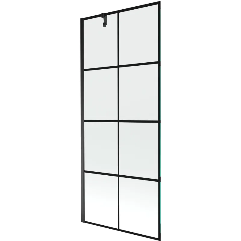 Mexen Next single-leaf shower screen 80 x 150 cm, black grid, black - 895-080-000-00-77-70
