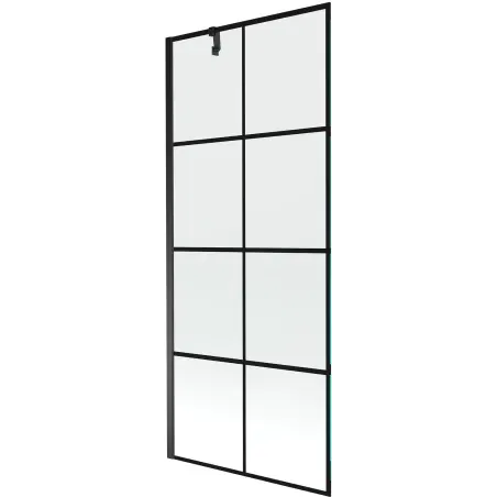 Mexen Next single-leaf shower screen 80 x 150 cm, black grid, black - 895-080-000-00-77-70