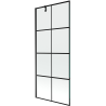 Mexen Next 1-panel bath screen 80 x 150 cm, black grid, black - 895-080-000-00-77-70