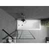 Mexen Next 1-panel bath screen 80 x 150 cm, black grid, black - 895-080-000-00-77-70