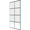 Mexen Next 1-wing bathtub screen 90 x 150 cm, Black pattern, White - 895-090-000-00-77-20