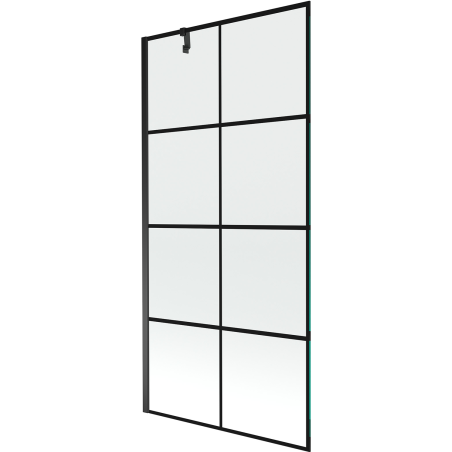 Mexen Next 1-wing bathtub screen 90 x 150 cm, Black pattern, Black - 895-090-000-00-77-70