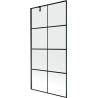 Mexen Next 1-panel bath screen 90 x 150 cm, black grid, black - 895-090-000-00-77-70