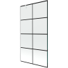Mexen Next 1-panel bathtub screen 100 x 150 cm, black grid, white - 895-100-000-00-77-20