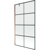Mexen Next 1-panel bathtub screen 100 x 150 cm, black grid, rose gold - 895-100-000-00-77-60