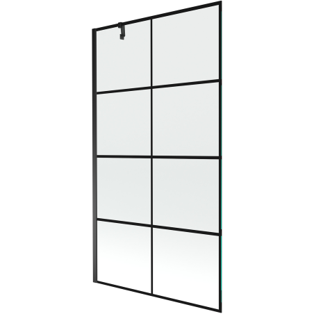Mexen Next 1-wing bathtub screen 100 x 150 cm, Black pattern, Black - 895-100-000-00-77-70