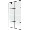 Mexen Next 1-panel Bath Screen 100 x 150 cm, Black Grid, Black - 895-100-000-00-77-70