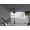 Mexen Next 1-panel Bath Screen 100 x 150 cm, Black Grid, Black - 895-100-000-00-77-70