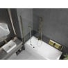 Mexen Castor 2-panel bath screen 80 x 150 cm, transparent, gold - 892-080-002-50-00