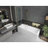 Mexen Castor 2-panel bath screen 80 x 150 cm, transparent, gold - 892-080-002-50-00