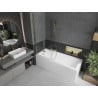 Mexen Castor 2-panel bath screen 80 x 150 cm, transparent, gold - 892-080-002-50-00