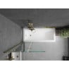 Mexen Castor 2-wing bathtub screen 80 x 150 cm, transparent, Gold - 892-080-002-50-00