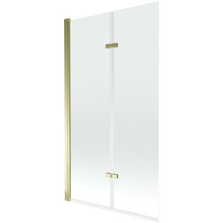 Mexen Castor 2-panel Bath Screen 100 x 150 cm, Transparent, Gold - 892-100-002-50-00