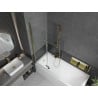 Mexen Castor 2-panel Bath Screen 100 x 150 cm, Transparent, Gold - 892-100-002-50-00