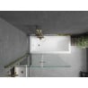 Mexen Castor 2-panel Bath Screen 100 x 150 cm, Transparent, Gold - 892-100-002-50-00