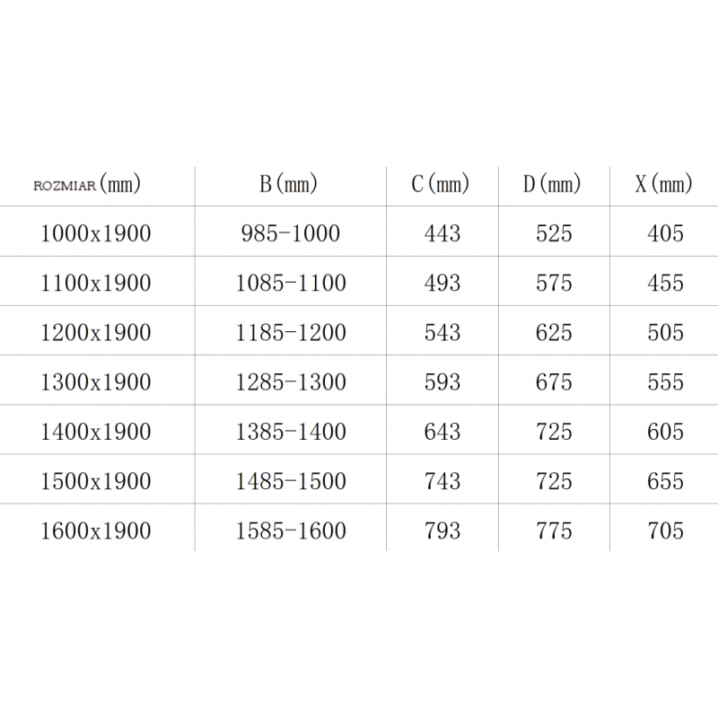 Mexen Omega sliding shower door 120 cm, transparent, chrome - 825-120-000-01-00