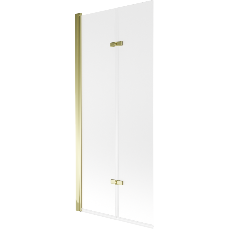 Mexen Castor 2-wing bathtub screen 80 x 150 cm, Frosted, Gold - 892-080-002-50-30