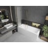 Mexen Castor 2-wing bathtub screen 80 x 150 cm, Frosted, Gold - 892-080-002-50-30