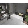 Mexen Castor 2-panel bath screen 80 x 150 cm, frosted, gold - 892-080-002-50-30