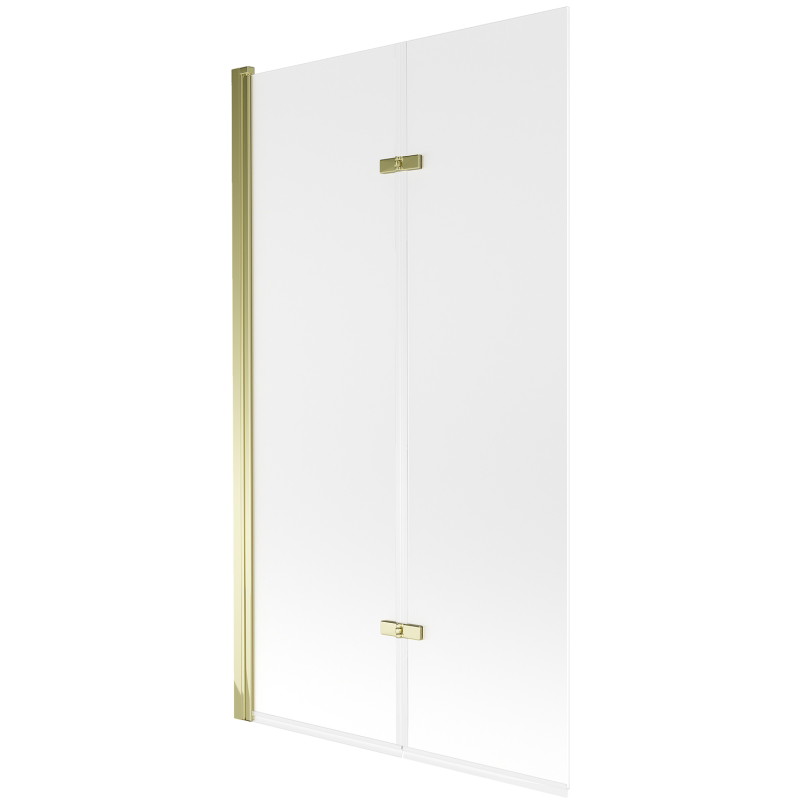 Mexen Castor 2-panel bathtub screen 100 x 150 cm, frosted, gold - 892-100-002-50-30